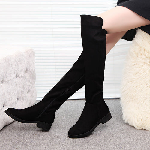 Botas Planas Altas por Encima de la Rodilla para Mujer