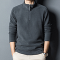 Suéter de Cuello Alto y Cremallera Media para Hombre & Camiseta de Manga Larga