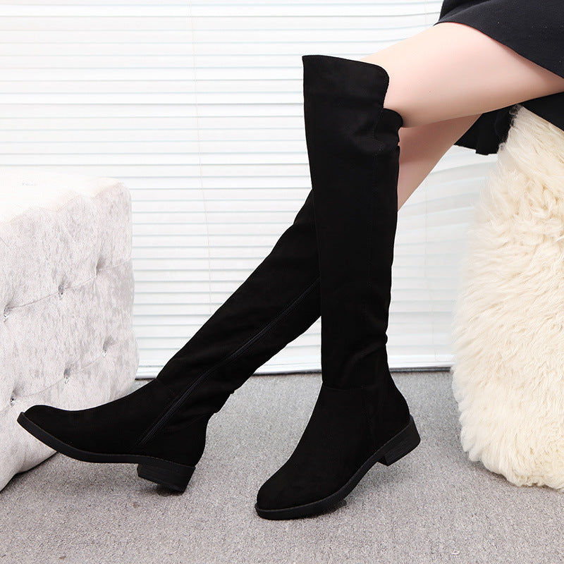 Botas Planas Altas por Encima de la Rodilla para Mujer